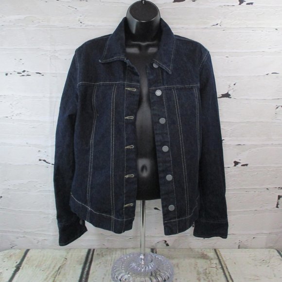 Veste En Jean Délavé Dark Wash Avec Effets Usés (distressed) - Neuf Avec étiquettes